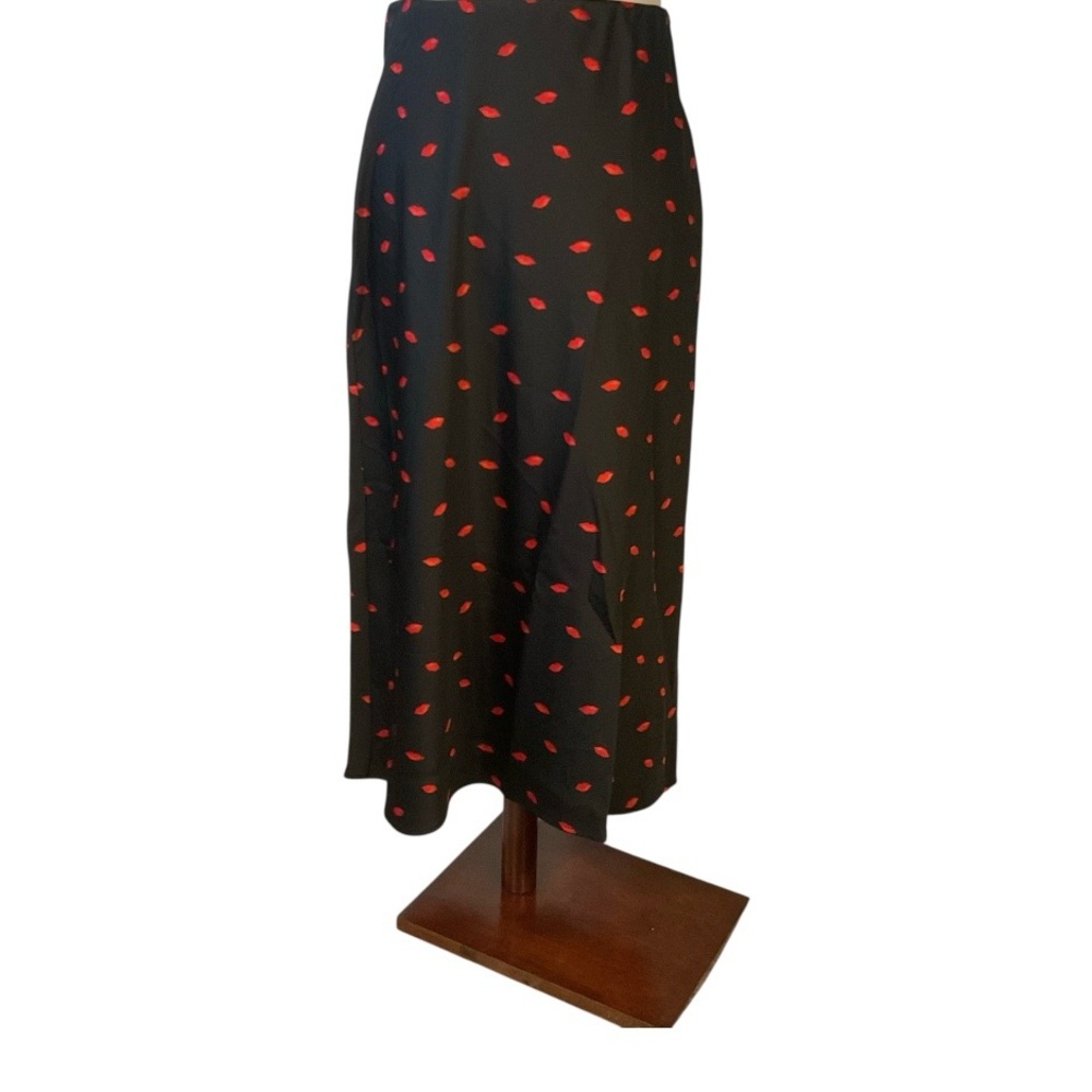 NWT A New Day Midi Black and Red Women's Skirt Size M - Picture 2 of 6